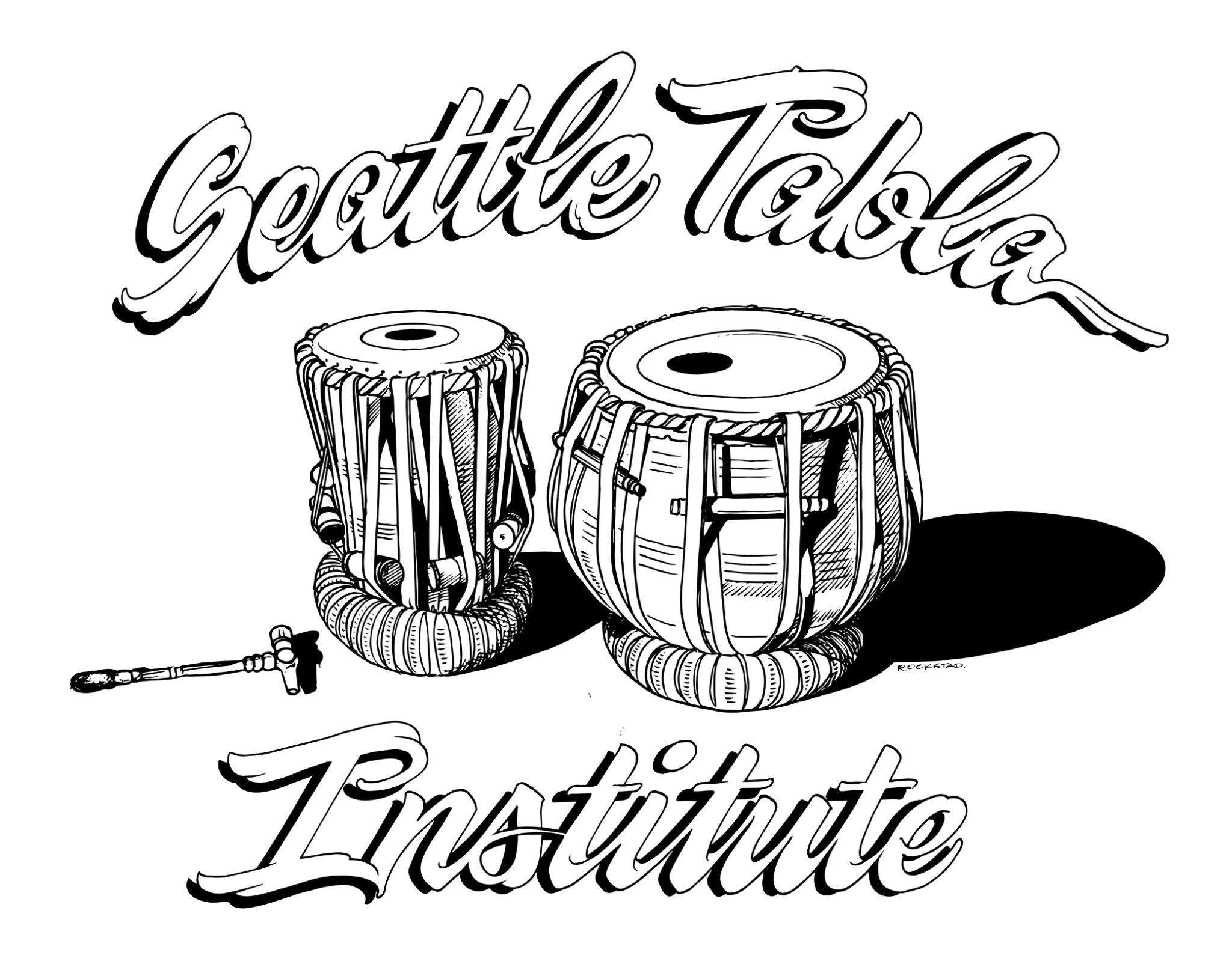 Seattle Tabla Institute logo with tabla illustration